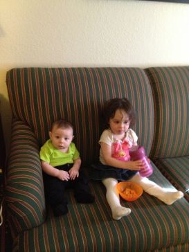 super cute kids on a couch